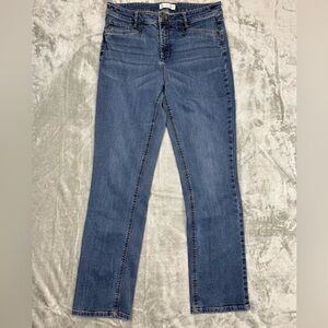 J. Jill Smooth Fit Blue Jeans Straight Leg Cotton Lyocell Mid Rise Size 10